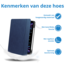 Case2go - Tablet hoes geschikt voor Apple iPad Pro 11 (2018/2022) /Air 4/5 (2020/2022) - Business Wallet Book Case met Pencilhouder - Auto Wake/Sleep functie - Donker Blauw