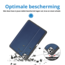 Case2go - Tablet hoes geschikt voor Apple iPad Pro 11 (2018/2022) /Air 4/5 (2020/2022) - Business Wallet Book Case met Pencilhouder - Auto Wake/Sleep functie - Donker Blauw