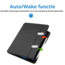 Case2go - Tablet hoes geschikt voor Apple iPad Pro 11 (2018/2022) /Air 4/5 (2020/2022) - Business Wallet Book Case met Pencilhouder - Auto Wake/Sleep functie - Zwart
