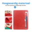 Case2go - Tablet hoes geschikt voor Apple iPad Pro 11 (2018/2022) / Air 4/5 (2020/2022) - Business Wallet Book Case met Pencilhouder - Auto Wake/Sleep functie - Rood