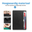 Case2go - Hoes geschikt voor Lenovo Tab P12 (2023) - Business Book Case - Auto Wake/Sleep functie - Opbergvak - Zwart