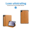 Case2go - Tablet hoes geschikt voor Samsung Galaxy Tab A9 - Business Book Case - Auto Wake/Sleep functie - Opbergvak - Licht Bruin
