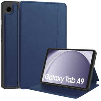 Case2go Case2go - Tablet hoes geschikt voor Samsung Galaxy Tab A9 - Business Book Case - Auto Wake/Sleep functie - Opbergvak - Donker Blauw