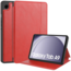 Case2go - Tablet hoes geschikt voor Samsung Galaxy Tab A9 - Business Book Case - Auto Wake/Sleep functie - Opbergvak - Rood