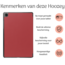 Hoozey - Tablet hoes geschikt voor Samsung Galaxy Tab A9+ (2023) - 11 inch - Tablet hoes - Donker Rood