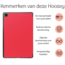Hoozey - Tablet hoes geschikt voor Samsung Galaxy Tab A9+ (2023) - 11 inch - Tablet hoes - Rood