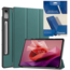 Case2go Tablethoes en Screenprotector geschikt voor Lenovo Tab P12 - Tri-fold hoes met Auto/Wake functie - Groen