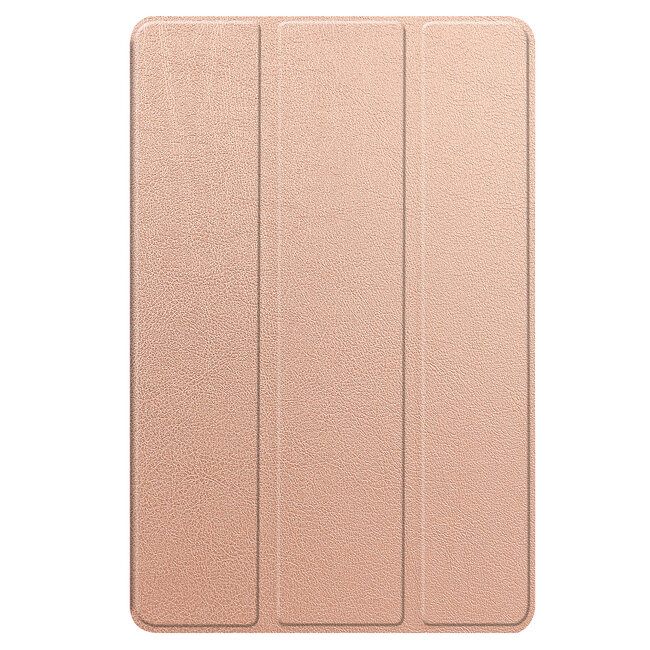 Tablethoes en Screenprotector geschikt voor Lenovo Tab P12 - Tri-fold hoes met Auto/Wake functie - Rose Goud
