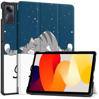 Case2go Case2go - Tablet hoes geschikt voor Xiaomi Redmi Pad SE (2023) - Tri-fold Case - Auto/Wake functie - Good Night