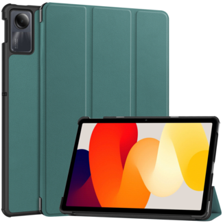 Case2go Case2go - Tablet hoes geschikt voor Xiaomi Redmi SE (2023) - Tri-fold Case - Auto/Wake functie - Donkergroen