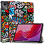Case2go Case2go - Tablet hoes geschikt voor Lenovo Tab M11 - Tri-Fold Book Case - Auto/Wake functie - Graffiti