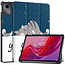 Case2go - Tablet hoes geschikt voor Lenovo Tab M11 - Tri-Fold Book Case - Auto/Wake functie - Goodnight