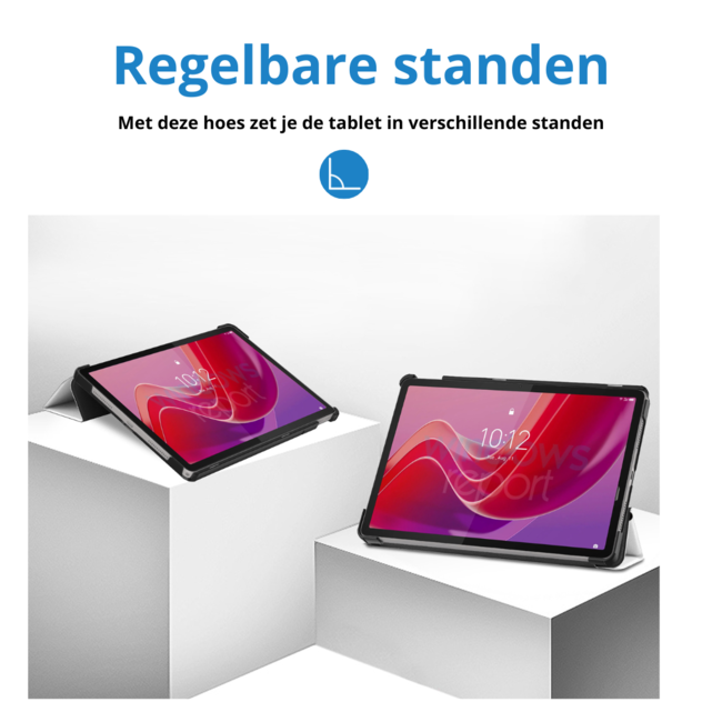 Case2go - Tablet hoes geschikt voor Lenovo Tab M11 - Tri-Fold Book Case - Auto/Wake functie - Goodnight