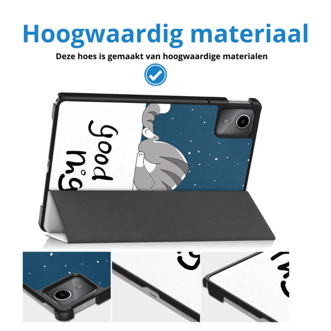 Case2go - Tablet hoes geschikt voor Lenovo Tab M11 - Tri-Fold Book Case - Auto/Wake functie - Goodnight