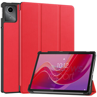 Case2go Case2go - Tablet hoes geschikt voor Lenovo Tab M11 - Tri-Fold Book Case - Auto/Wake functie - Rood