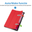 Case2go - Tablet hoes geschikt voor Lenovo Tab M11 - Tri-Fold Book Case - Auto/Wake functie - Rood