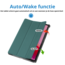 Case2go - Tablet hoes geschikt voor Lenovo Tab M11 - Tri-Fold Book Case - Auto/Wake functie - Donker Groen