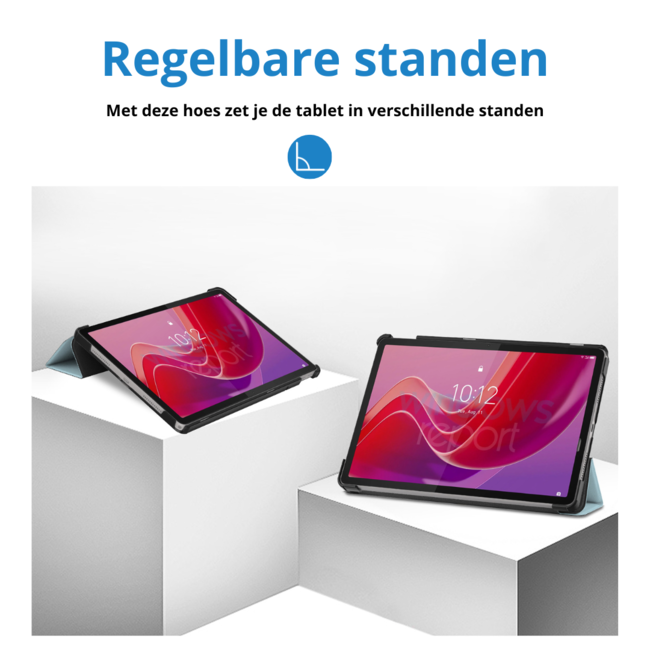 Case2go - Tablet hoes geschikt voor Lenovo Tab M11 - Tri-Fold Book Case - Auto/Wake functie - Eenhoorn