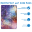 Case2go - Tablet hoes geschikt voor Lenovo Tab M11 - Tri-Fold Book Case - Auto/Wake functie - Galaxy