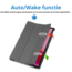 Case2go - Tablet hoes geschikt voor Lenovo Tab M11 - Tri-Fold Book Case - Auto/Wake functie - Grijs