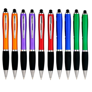 Case2go Case2Go - 10 Stuks - Stylus Pen voor tablet en smartphone - Stylus en Balpen in 1 - Mix van kleuren
