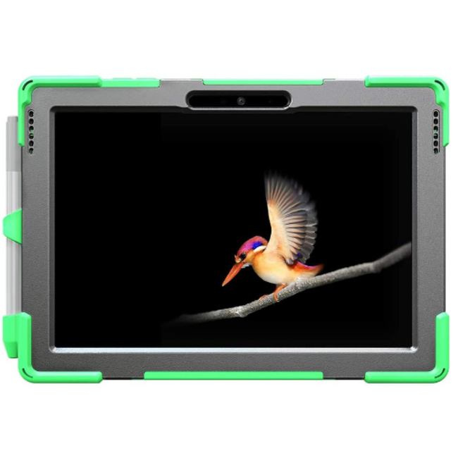 Tablet Hoes geschikt voor Microsoft Surface Pro 3/4/5/6/7 - Hand Strap Armor Case Met Surface Pen Houder - Groen