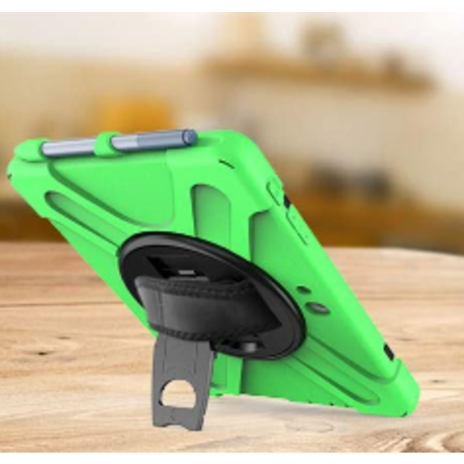 Tablet Hoes geschikt voor Microsoft Surface Pro 3/4/5/6/7 - Hand Strap Armor Case Met Surface Pen Houder - Groen