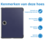 Case2go - Tablet hoes geschikt voor OnePlus Pad (2023) - Tri-fold Case - Auto/Wake functie - Donker Blauw