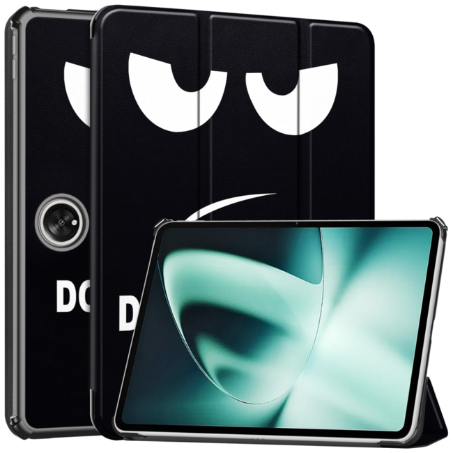 Case2go - Tablet hoes geschikt voor OnePlus Pad (2023) - Tri-fold Case - Auto/Wake functie - Don't Touch me