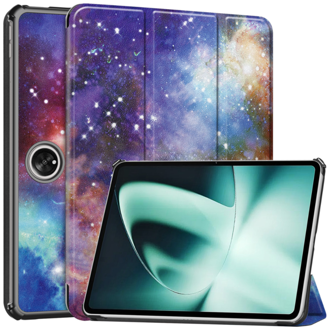 Case2go - Tablet hoes geschikt voor OnePlus Pad (2023) - Tri-fold Case - Auto/Wake functie - Galaxy