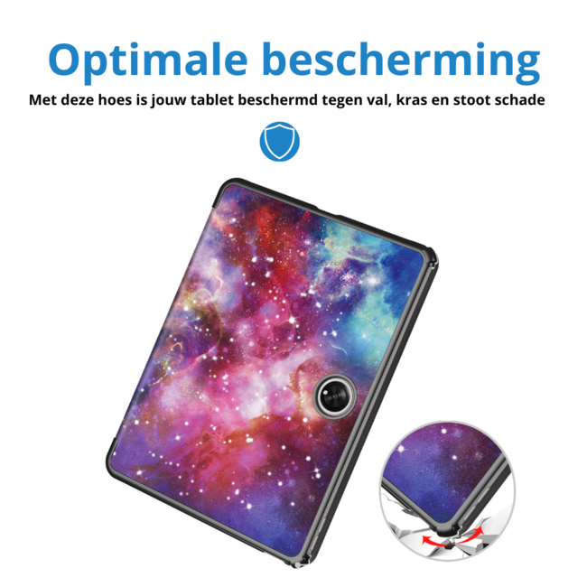 Case2go - Tablet hoes geschikt voor OnePlus Pad (2023) - Tri-fold Case - Auto/Wake functie - Galaxy