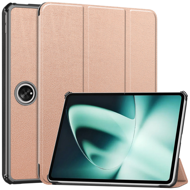 Case2go - Tablet hoes geschikt voor OnePlus Pad (2023) - Tri-fold Case - Auto/Wake functie - Rose Goud