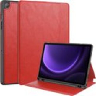 Case2go Case2go - Tablet hoes geschikt voor Samsung Galaxy Tab A9 Plus - Business Wallet Book Case - Auto Wake/Sleep functie - Rood