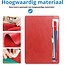 Case2go - Tablet hoes geschikt voor Samsung Galaxy Tab A9 Plus - Business Wallet Book Case - Auto Wake/Sleep functie - Rood