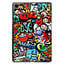 Tablethoes en Screenprotector geschikt voor Samsung Galaxy Tab A11 (2025) / A9 (2023) - Tri-fold hoes met Auto/Wake functie - Graffiti