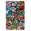 Tablethoes en Screenprotector geschikt voor Samsung Galaxy Tab A11 (2025) / A9 (2023) - Tri-fold hoes met Auto/Wake functie - Graffiti