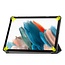 Tablethoes en Screenprotector geschikt voor Samsung Galaxy Tab A9 (2023) - Tri-fold hoes met Auto/Wake functie - Zwart