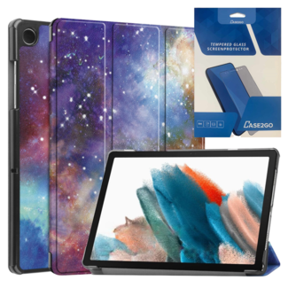 Case2go Tablethoes en Screenprotector geschikt voor Samsung Galaxy Tab A9 (2023) - Tri-fold hoes met Auto/Wake functie - Galaxy