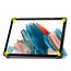 Tablethoes en Screenprotector geschikt voor Samsung Galaxy Tab A9 (2023) - Tri-fold hoes met Auto/Wake functie - Licht Blauw
