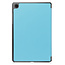 Tablethoes en Screenprotector geschikt voor Samsung Galaxy Tab A9 (2023) - Tri-fold hoes met Auto/Wake functie - Licht Blauw