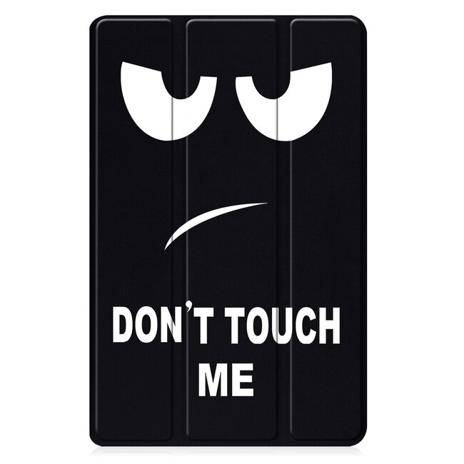 Tablethoes en Screenprotector geschikt voor Samsung Galaxy Tab A11 (2025) / A9 (2023) - Tri-fold hoes met Auto/Wake functie - Don&#039;t Touch Me