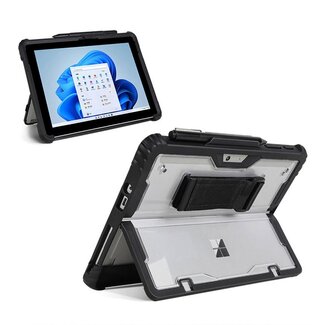 Case2go Hoes geschikt voor Microsoft Surface Pro 9/10/11 - Verstelbaar - Compatible met Toetsenbord - Stylus Houder - Zwart