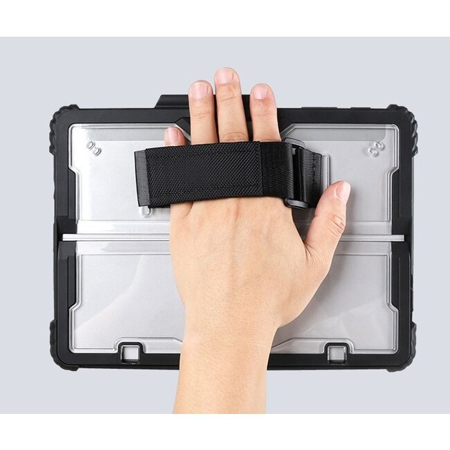 Hoes geschikt voor Microsoft Surface Pro 9/10/11 - Verstelbaar - Compatible met Toetsenbord - Stylus Houder - Zwart