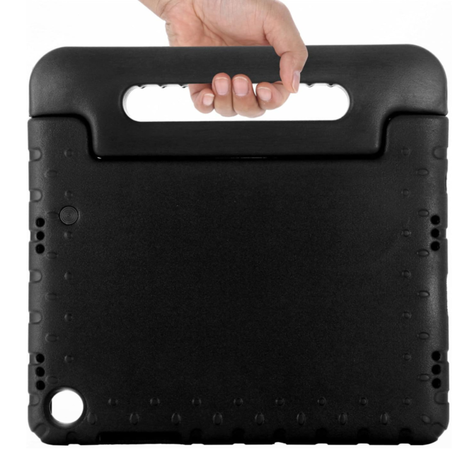 Case2go - Tablet hoes geschikt voor Samsung Galaxy Tab A9 Plus - Schokbestendige EVA Case met Handvat - Zwart