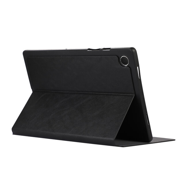 Case2go - Tablet hoes geschikt voor Samsung Galaxy Tab A9 - Book Case met Soft TPU Houder - Zwart