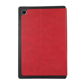 Case2go Case2go - Tablet hoes geschikt voor Samsung Galaxy Tab A9 - Book Case met Soft TPU Houder - Rood