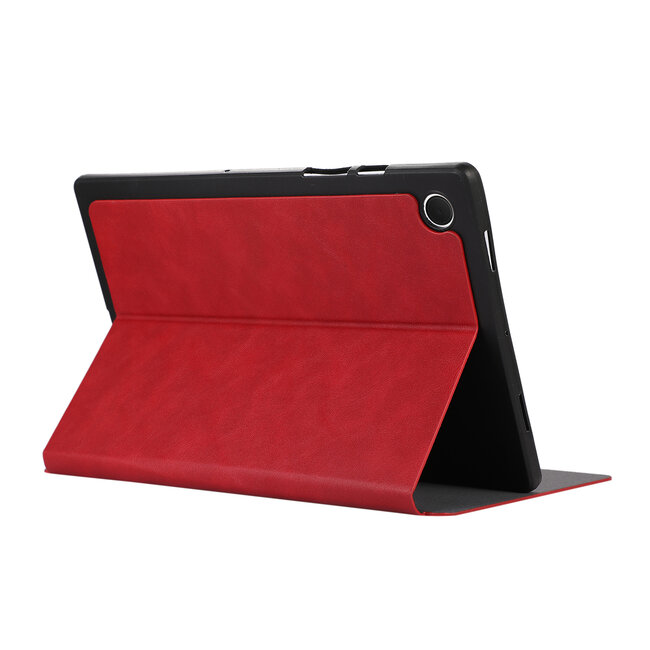 Case2go - Tablet hoes geschikt voor Samsung Galaxy Tab A9 - Book Case met Soft TPU Houder - Rood