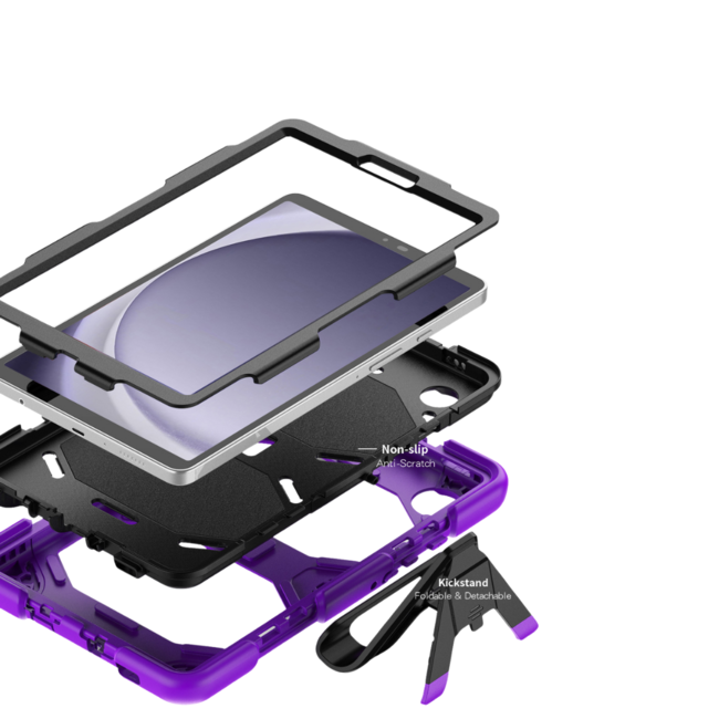 Tablet Hoes geschikt voor Samsung Galaxy Tab A9 (2023) - 8.7 Inch - Extreme Armor Case - Paars