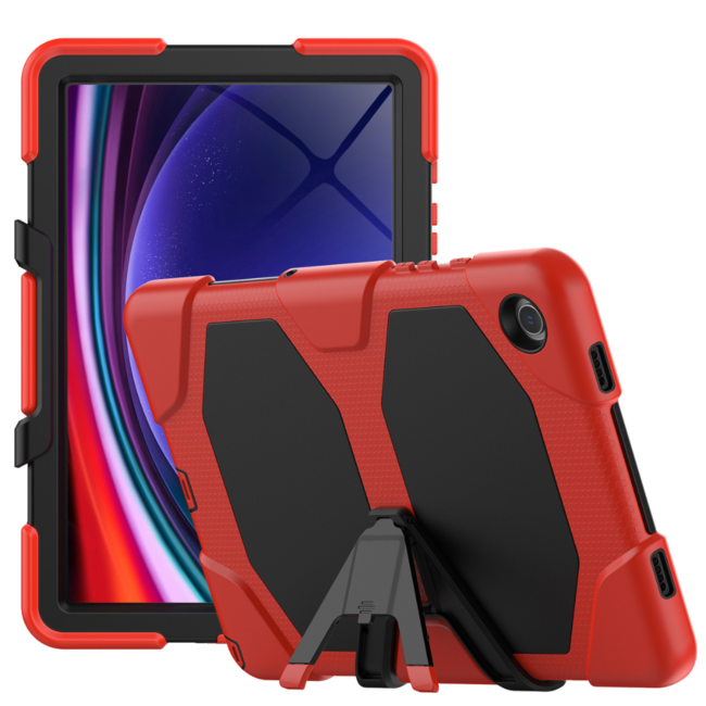 Tablet Hoes geschikt voor Samsung Galaxy Tab A9 Plus (2023) - Extreme Armor Case - Rood