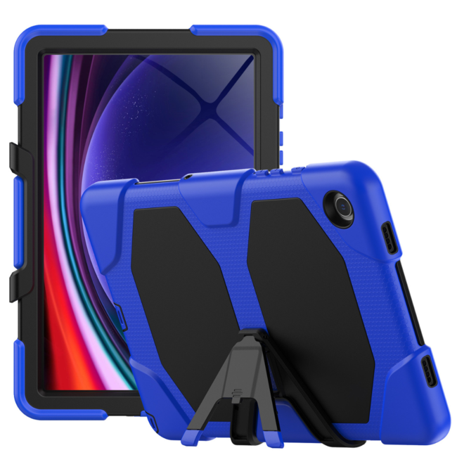 Tablet Hoes geschikt voor Samsung Galaxy Tab A9 Plus (2023) - Extreme Armor Case - Donker Blauw